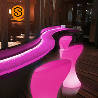 Comptoir de bar restaurant lumineux à distance design rvb couleur événement fête club led meuble comptoir extérieur comptoir de bar discothèque