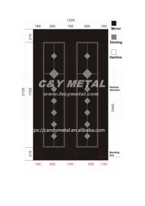 Placa de metal duradera, cabina de ascensor de acero inoxidable, diseño anticorrosión, decoración de cabina de ascensor, placa de metal - Product Image 6