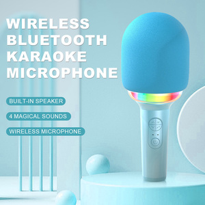 Wholesale Handheld <b>Microphone</b> with Integrated Speaker Audio System <b>Wireless</b> 4 in 1 <b>Microphone</b> - Product Image 3
