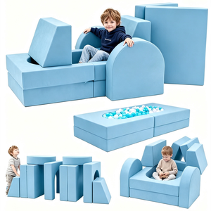 Hot Sale 10 Pieces Soft Modular Kids <b>Sofa</b> Set Foam <b>Play</b> Couch Modern Design for Toddler for Living Room Bedroom <b>Play</b> Furniture - Product Image 1