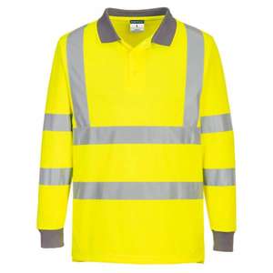 PORTWEST - EC11YER4XL Polo manches longues jaune haute visibilité Eco (6 pièces) -EAN 5036146015948 HI-VIS WORKWEAR - Product Image 1
