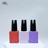 Flacon de vernis à ongles en verre de luxe personnalisé en gros de 10 ml, récipient vide coloré pour cosmétiques