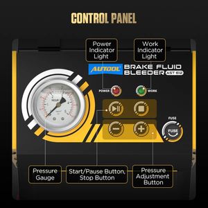 AUTOOL AST612 Ein-Personen-Bedienung Ein-Tasten-Ölwechsel Universeller Automatischer Pulsierender Bremsflüssigkeitsentlüfter für Autos - Product Image 4