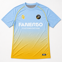 Maillot de football pour hommes à séchage rapide et respirant, service OEM personnalisé, design original, manches courtes, vente en gros