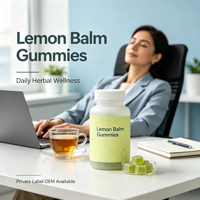Gummies de Mélisse Officinalis à Marque Blanche, Vente en Gros, Complément Herbal, Fabricant OEM ODM