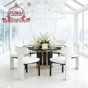 Chaises longues rembourrées avec structure en aluminium pour salle de banquet et restaurant - Product Image 4