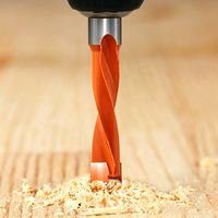 Foret à pointe conique en carbure monobloc, queue droite, pour bois, foret de perçage CNC, outil de fraisage pour le travail du bois, contreplaqué, MDF, bois dur