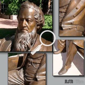 Personalizar la figura <span class=keywords><strong>de</strong></span> bronce fundido Estatua del gobernador George W.P. <span class=keywords><strong>Caza</strong></span> para decoración <span class=keywords><strong>de</strong></span> parques - Product Image 2