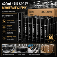 Laque capillaire professionnelle unisexe à tenue forte 420ml en aérosol, protection thermique, coiffage des cheveux, fabricant OEM ODM, marque privée