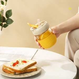 360ML/12oz Crystal Water <b>Bottle</b> Wholesale Glass <b>Coffee</b> Cup Travel Drink Mug with Straw Tea Glass <b>Bottle</b> - Product Image 5