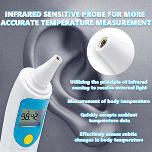 Penjualan laris 2024 termometer telinga berbicara inframerah gaya senapan penggunaan medis dengan penutup <span class=keywords><strong>Probe</strong></span> - Product Image 3