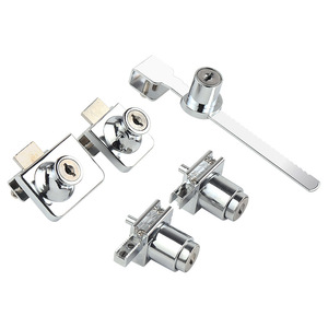 Serrure de porte en verre Resonance 328 en alliage de zinc, serrure moderne pour porte de cuisine en bois - Product Image 1