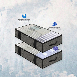 Tối Giản Công Suất Lớn Trong Suốt Giường Hộp Lưu Trữ Xương Cá Mô Hình Túi Bụi Cho Quần Áo Chăn Dưới Giường Phân Loại Lưu Trữ Túi - Product Image 2