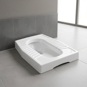 โถสุขภัณฑ์แบบนั่งยองสองสีแดงขนาดใหญ่ ยี่ห้อ Vistaar Ceramic ราคาประหยัด สำหรับแอฟริกา โถสุขภัณฑ์แบบอาหรับ - Product Image 5