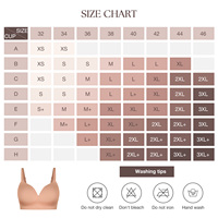 Soutien-Gorge Grande Taille à Bonnets Profonds Sans Armature pour Femme, Couvrance Totale, Anti-Bourrelets Dorsaux, Uni, Confortable, Push-Up, Sans Couture