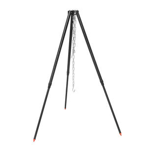 เตาปิ้งย่างแบบขาตั้งสำหรับตั้งแคมป์กลางแจ้ง T7010 ขาตั้งหม้อแบบแขวนพกพาสะดวกสำหรับประกอบเตาไม้และพกพาได้ - Product Image 1