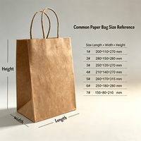 Sacs en papier à emporter pour cadeaux, aliments et vêtements, sacs d'emballage en papier personnalisés imprimés avec poignée