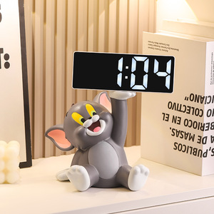 Lámpara de Escritorio Creativa y Popular con Diseño de Gato Tom Parlante, Reloj, Decoración de Escritorio - Product Image 6