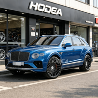 Jantes forgées de luxe sur mesure de 19/20/21/22/23/24 pouces, finition noire brillante avec face usinée pour Benz BMW Audi