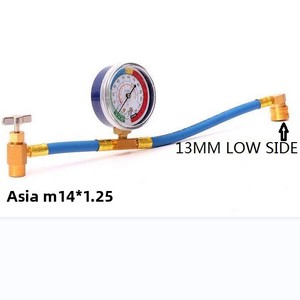 Manguera de Recarga R134A de 1/2 Pulgada, Aleación de Aluminio Azul/Dorado, 58 cm, para Recarga de Refrigerante de Aire Acondicionado para Autos OLIVER - Product Image 1