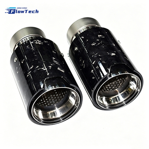 ปลายท่อไอเสียคาร์บอนไฟเบอร์ทนความร้อนสูง พร้อมโครงสร้างคาร์บอนฟอร์จ สำหรับอัพเกรดท่อไอเสียรถยนต์แบบยูนิเวอร์แซล - Product Image 3
