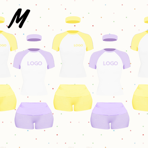 Conjuntos de Mujer, Conjunto de Leggings Acampanados con Cintura Plegable, Diadema, Logotipo Personalizado, Camisetas de Algodón de Alta Calidad, Ropa de Mujer, Conjuntos de 2 Piezas para Descansar - Product Image 2