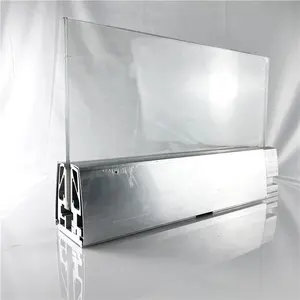 U canale di base in alluminio perno per esterno ringhiera in vetro