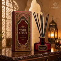 Diffuseur de parfum d'ambiance Firdaus Arabian Luxury en verre décoratif doré, pour maison, villa, hôtel, OEM