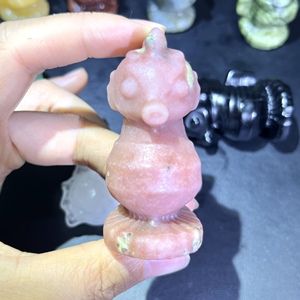 Vente en gros de sculptures artisanales en quartz clair et <span class=keywords><strong>aventurine</strong></span> verte en forme de cheval de mer, cristaux mélangés pour la décoration intérieure - Product Image 2