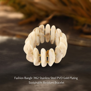กำไลข้อมือแฟชั่น สแตนเลสสตีล 316L ชุบทอง PVD ทนทาน เป็นมิตรต่อสิ่งแวดล้อม - Product Image 3