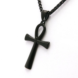 Collier pendentif croix Inca tendance en acier inoxydable argenté de haute qualité avec breloque pour homme, 7g, cadeau - Product Image 5