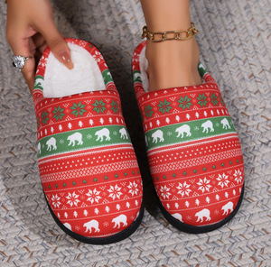 Fabricant <span class=keywords><strong>de</strong></span> pantoufles d'hiver personnalisées pour femmes avec imprimé ours, semelle extérieure en TPR, chaussures d'intérieur - Product Image 6