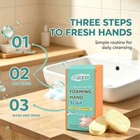 Tablettes de savon pour les mains solides et effervescentes, écologiques, lavage des mains naturel, recharge pour distributeurs rechargeables