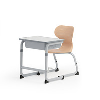 Meubles et équipements de classe pour l'école préscolaire, ensemble bureau et chaise individuels réglables en hauteur pour un seul élève