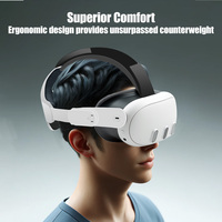 Sangle de tête Elite réglable noire et blanche pour Meta Quest 3, accessoires VR, pour Quest 3S Comfort, réduit la pression sur le casque VR