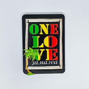 Hot Sale Jamaica <strong>Reggae</strong> One Love Theme Resin Fridge Magnet,Jamaican Rasta Flag Palm Tree Refrigerator Magnet for Souvenir <strong>Gifts</strong> - Product Image 1