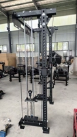 Rack de musculation mural compact avec poulie à câble, pile de poids de 80 kg, acier épais de 3 mm, équipement de musculation commercial pour squats