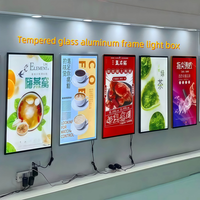 Boîte à lumière de peinture à LED en aluminium pour les restaurants Menus Shopping Mall Poster Advertising Largement applicable Boîtes à lumière décoratives