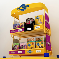 Présentoir de Comptoir Personnalisé en Métal pour Aliments pour Animaux, Support de Présentation de Friandises pour Chats et Chiens, Mobilier de Magasin d'Animaux de Compagnie pour la Vente au Détail
