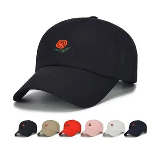 Toptan tasarımcı beyzbol şapkası üreticileri moda kişilik çiçek işlemeli spor logosu beyzbol şapkası