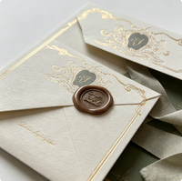 Suite d'invitations de mariage personnalisées de style baroque vintage, cartes d'invitation de luxe personnalisées avec enveloppes, faible quantité minimale de commande acceptée