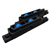 Roulettes de guidage pour fenêtres et portes coulissantes en PVC, à double rainure plate en nylon, de haute qualité, durables, au design moderne