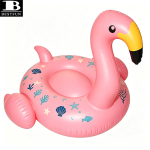 Flotteur <span class=keywords><strong>gonflable</strong></span> <span class=keywords><strong>flamant</strong></span> <span class=keywords><strong>rose</strong></span> durable à motif coquillage, base stable surdimensionnée, radeau aquatique pour adultes, idéal pour les fêtes au bord de la piscine - Product Image 6