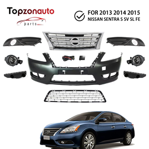 Topzonauto para Nissan Sentra S SV SL FE Sedan 2013 <span class=keywords><strong>2014</strong></span> 2015, Kit de Cubiertas para Parrilla Delantera con Lámparas - Product Image 1