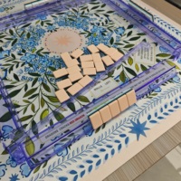 Support de Mahjong en Acrylique de 18 pouces et Règle de Mesure avec Fixation Magnétique pour Plateaux de Mahjong à Bord Droit