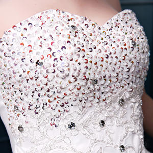 S0467T 2026定制优雅蕾丝美人鱼婚纱新娘前庭教堂火车印花技术舞会礼服博士 - Product Image 4