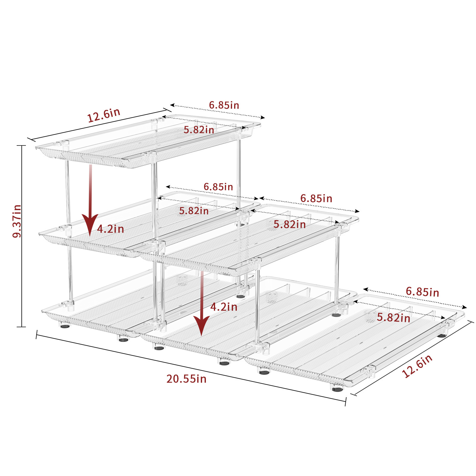 KK1805 Pet Food Can Storage Rack [3*2]