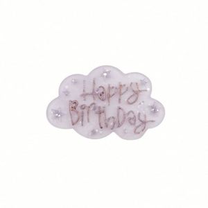 Moule à chocolat en forme de nuage Joyeux Anniversaire. Moule en silicone 3D pour dentelle sucrée, outils de pâtisserie OEM/ODM - Product Image 3