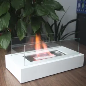 屋内ファイヤーピットバイオエタノールchimeneas卓上自立型テーブルガラスモダンデザイン暖炉ジェルアルコール卓上暖炉