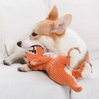 Jouet pour chien de petite et moyenne taille en peluche animale tissée à la main résistant aux morsures et aux griffes explosif